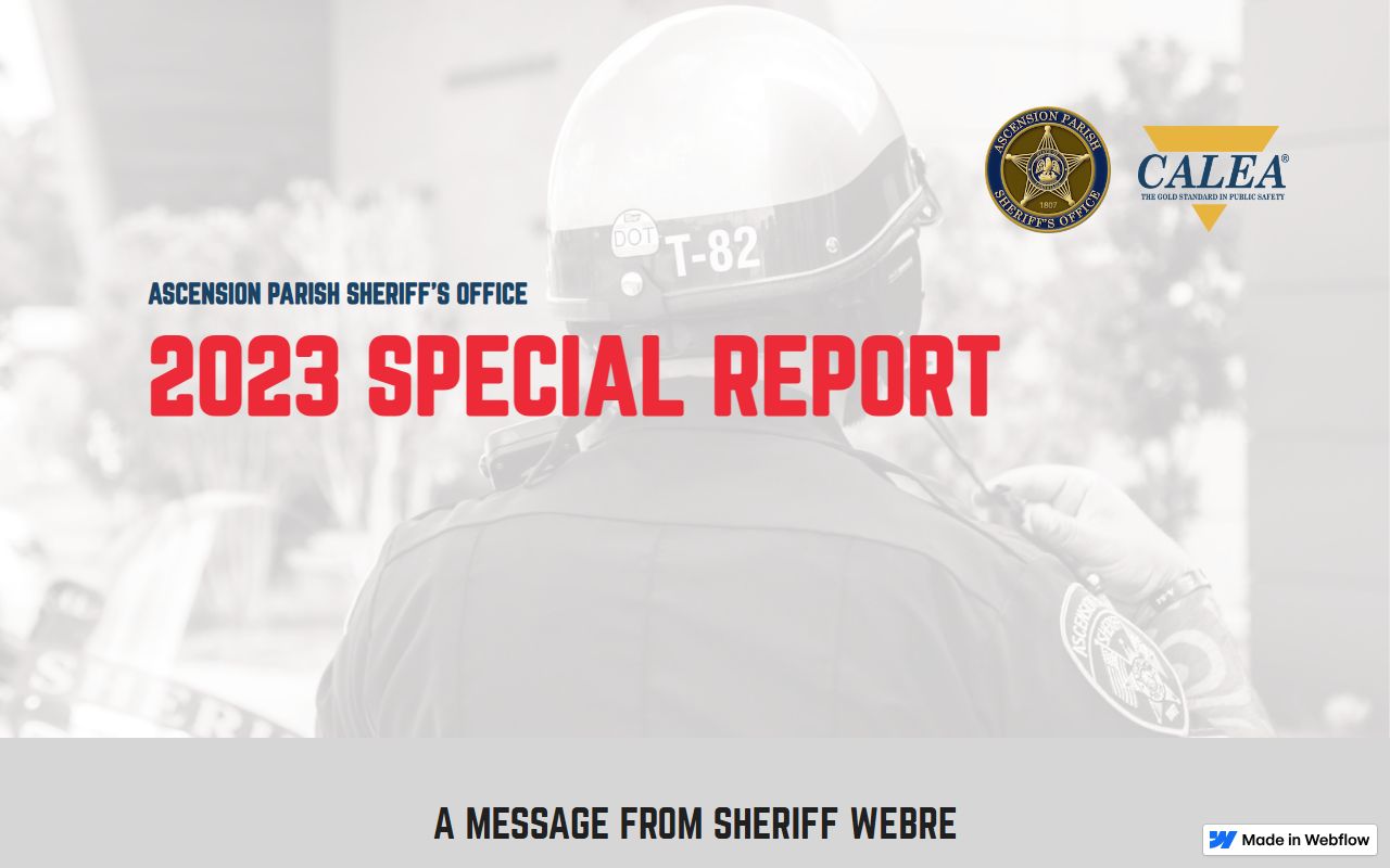 Ascension Parish inmate population sheriff special report corrections programming